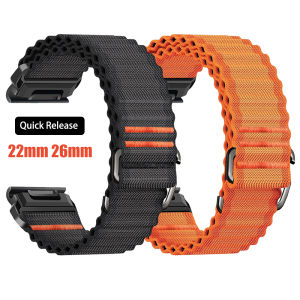22 26mm for Garmin Quick fit Nylon Strap Fenix E 8 47mm 51mm 7 7X Pro Sport Watchband for Enduro 3/Epix/Tactix 8 Canvas Bracelet