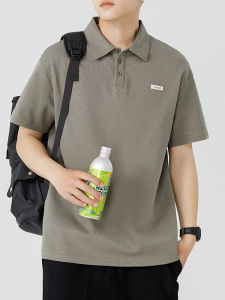 Áo Thun Polo Cổ Polo Tay Ngắn Dáng Rộng Phong Cách Nhật Bản Mùa Hè Màu Trơn Thời Trang Đa Năng Thoải Mái Thoáng Khí