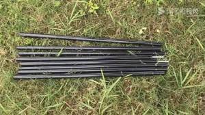2 Sets Adjustable Tent Poles Camping Steel Rods with Storage Bag for Sun Rain Shelter Tarp Canopy Hiking Awning Replacement