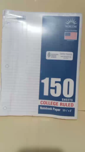 Norcom 5-Pack Filler Paper 150 Sheets College Ruled 10.5" x 8"
