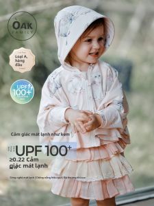 OAK FAMILY | Ice Silk Baby Sun Protection Clothes Summer UV Protection Cool Feeling Hat On Coat Baby Skin Friendly Breathable Lightweight