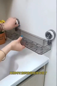 Bathroom rack  Wall-Mounted rack  bathroom shelf Suction Cup  bracket without No-Drill corner shelf