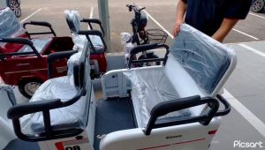 Model terbaru basikal 3 roda 4 seat tricycle adjustable seat with big trunk elderly tricycle