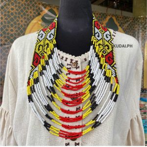 ETHNIC 8 LAYER NECKLACE T’BOLI BEADS | TRIBAL DESIGN