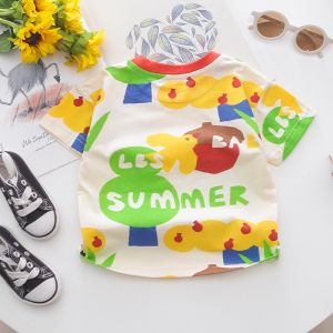 Summer Boys Clothes Short Sleeve T-Shirt Top Baby Cotton Short Sleeve Childrens Short Sleeve