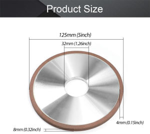 Si Fang | SI FANG 125mm 5 Diamond Grinding Wheel Parallel Grinder Disc for Tungsten Steel Carbide Rotary Abrasive Tools Mill Sharpening