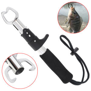 LUOWAN Multifunction Stainless Steel Control Fish Grip Fishing Clamp Lip Holder Grabber Pliers Anti-Skid