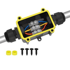 2 Way Outdoor Waterproof IP66 Electrical Cable Wire Connector Junction Box with Terminal 450V Junction Box For Outdoor Led Light