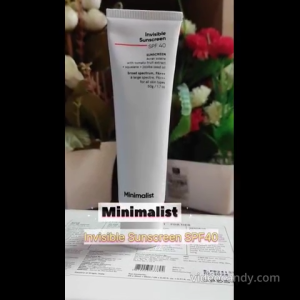 Minimalist SPF 40 Water Resistant Invisible Sunscreen | Ultra Light Gel | No White Cast | Sweat Resistant | PA+++ | With Tomato Extract Squalane and Jojoba Seed Oil | For Women & Men