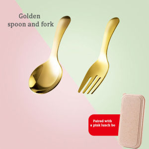 Outdoor Tourism 304 Stainless Steel Portable Tableware CHILDRENS Tableware Dessert Tableware Spoon and Fork Combination