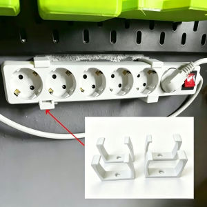 2/4Pcs Power Strip Wall Mount Brackets No Have Screws Socket Holder Cable Management Storage Fixing Hooks for Home Office
