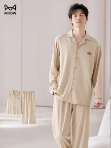 MiiOW | Mens Cotton Long Sleeve Pajama Set
