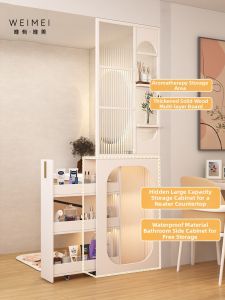 Weimei | Narrow Glass Partition Cabinet for Bathroom