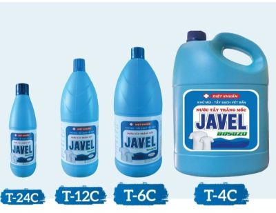 Nước Tẩy Trắng Đậm Đặc Javel can 4KG. Đánh bật các vết bẩn, vết ố vàng thực phẩm, mực,cà phê,...Làm trắng cấp tốc quần áo chăn ga, khử mùi và tẩy trùng các vật dụng trong gia đình.