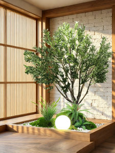 LIANYOU | Simulated Olive Tree Landscaping Combination For Indoor Stairway Office Decor