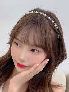 1Pcs New Pearl Diamond Hair Hoop Fashionable and Simple Face Wash Bundle Hair Hoop Inlaid Diamond Wave Alloy Headpiece
