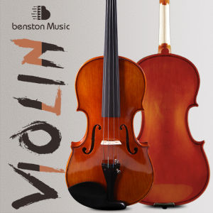 Benston ไวโอลินเด็กผู้ใหญ่นักเรียนระดับเริ่มต้น ฝึกเล่นไวโอลินมืออาชีพไม้เนื้อแข็งขนาด 4/4 เหมาะสําหรับผู้ที่มีความสูงเกิน 155