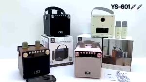 Loa bluetooth karaoke YS-601 tặng kèm 2 mic không dây Âm thanh sống động Thiết kế cực đẹp Bass cực căng Bảo hành 24 tháng