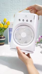 Quạt hơi nước cầm tay để bàn tích hợp pin Half Horse FS31. Xua tan cơn nóng mùa hè tích hợp pin sạc tiện lợi