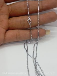 kalung rodium panjnag 45cm motif kalung silver isi 12pcs