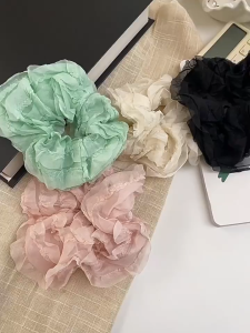 Dây cột tóc voan nhún bèo scrunchies tiểu thư hotrend xinh xắn dành cho nữ