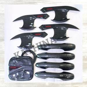 Paket Outer Handle Tank Cover Mobil All New Fortuner 2016 Carbon