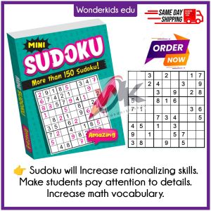 Mini Sudoku Book Amazing Sudoku Puzzle Book for Kids Board Game Brain Boosting Puzzle Activity Book