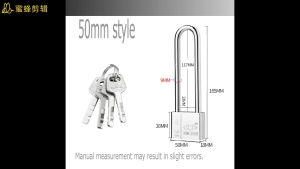 50MM Extended Stainless steel Door Lock Long Handle Long Lock Household Bedroom Waterproof lock