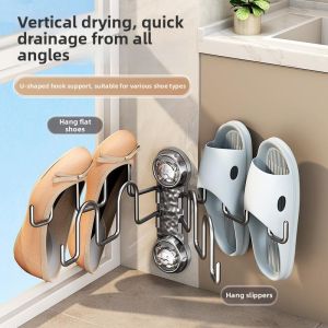Wall-Mounted Draining Shoe Rack For Bathroom