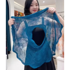 Fashionable Warm Shawl Scarf for Women Air Conditioning Room Neck Protection Sunscreen Castellan Knit Cover All Seasons