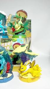 Funism | Pokemon Eevee Blind Box Eeveelutions Action Figure Sylveon Flareon Espeon Anime Scene Model Doll Collectible Toys Gift