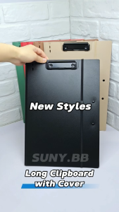 Long Clipboard with Cover Paper Organizers Document Folder with Strap 2MM Thickened Upgraded Material
