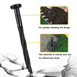 Seeko 10pcs Black Plastic Grass-Proof Cloth Nails for Gardening and Horticulture Orcharding Ground Nails
