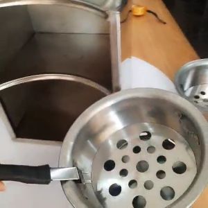 Thùng inox đựng than bếp nướng hộp chứa xô than hoa hộp inox đựng chậu than bếp tại bàn giá rẻ