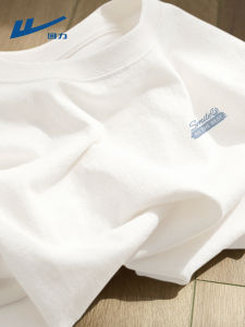 Mens Cotton T-Shirt Short Sleeve Summer Outdoor Sports Breathable Casual round Neck Print Top Loose Fit Running Shirt