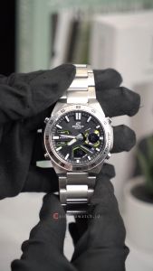 Jam Tangan Pria Casio Edifice EFV-C110D-1A3 Black Dial Stainless Steel Strap