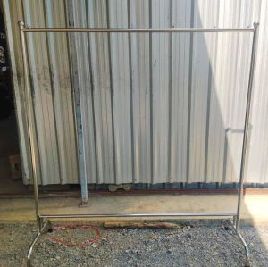 ราวตากผ้าสแตนเลสเกรด304 ยาว1.5เมตร รุ่นราวเดี่ยวตัวสูง ท่อ1นิ้ว ใส่ล้อล็อคได้ พร้อมส่ง!!