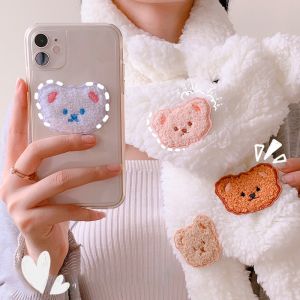 【♡Lovely girls house อุปกรณ์เสริมเสื้อผ้าแผ่นเย็บปักลายหมีกำมะหยี่สำหรับผ้าพันคอกระเป๋าหนังสือโทรศัพท์มือถือแผ่นตกแต่งแบบทำมือ】