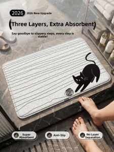 YK MORE | Water Absorbent Anti-slip Bath Mat