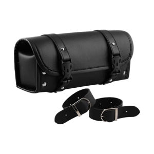 กระเป๋าเครื่องมือมอเตอร์ไซค์กันน้ำกระเป๋าหนัง PU สะพายข้างกระเป๋าส้อมสำหรับแฮนด์จักรยานสำหรับ Chopper bobber Cruiser Sportster XL 883