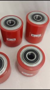 Roda Hand Pallet Lift PU 80x60/80x70/80x80/80x90/80x100mm Double bearing roda satcker/hand palet taiwan