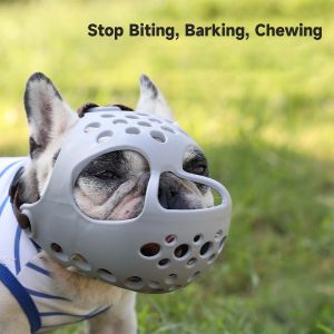 DearPaws Soft Rubber Dog Muzzle – Adjustable Anti-Biting & Anti-Barking Mouth Cover – Breathable Secure Fit for Small to Large Dogs (S/M/L/XL)