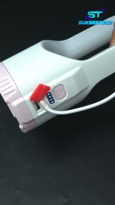 Senter Cas Emergency Senter LED Rechargeable Cahaya Super Terang Lampu Senter RGB-HB-2217