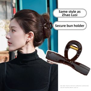 Elegant Bow Hair Clip Dark Coffee