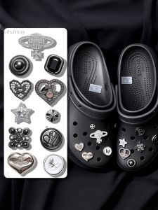 ZUYINBULUO | Black High-end Shoes Decoration for Clogs DIY Accessories