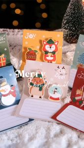 {Ready Stock} Cute Cartoon 3D Christmas Greeting Card Creative Folding Pop-Up New Year Holiday Wishes Card with Envelope