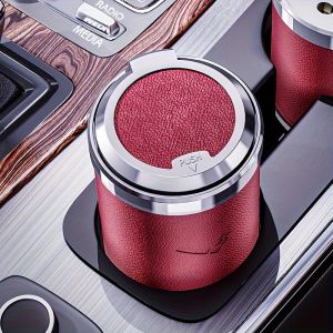 Car Ashtray Portable With LED Light Vacuum Anti-Smell Odorless Cigar Ashtray Mini Trash Can for Cup Holder Accessories