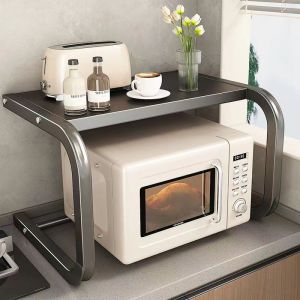 2-Layer Large Capacity L-shaped Kitchen Storage Rack