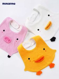 Fashionable Pure Cotton Baby Bibs Anti-Spit up Click Clack Design Infant Saliva Towels Childrens Drool Catchers Comfortable Soft Material