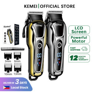 Kemei KM-1990 Hair Clipper Professional Hair Trimmer Hair Cutting Machine LED Display Adjustable Baber Trimmer For Men Clippers